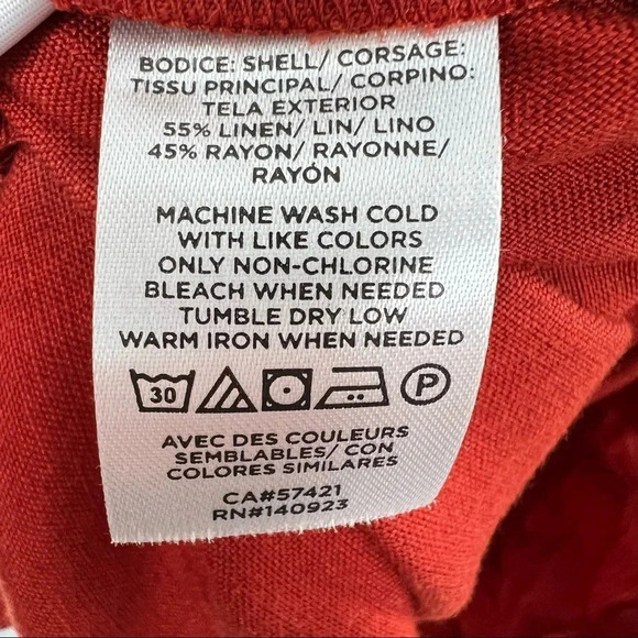 LOFT Beach Sleeveless Ruffle Hem Linen Blend Romper Coastal Sz XXL NWT - Picture 10 of 10